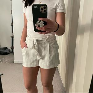 Aritzia Wilfred Pinstripe Shorts